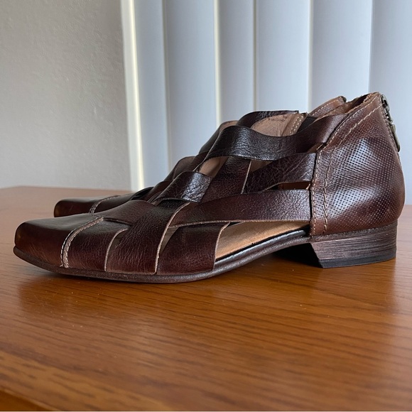 Bed Stu Brittany Woven Leather Sandals Women’s Size 6.5 Dark Brown - Picture 2 of 16